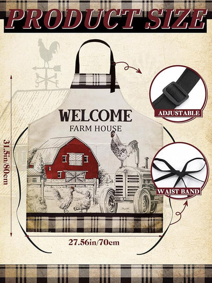 Bencailor 6 Pcs Spring Kitchen Aprons - Image 3