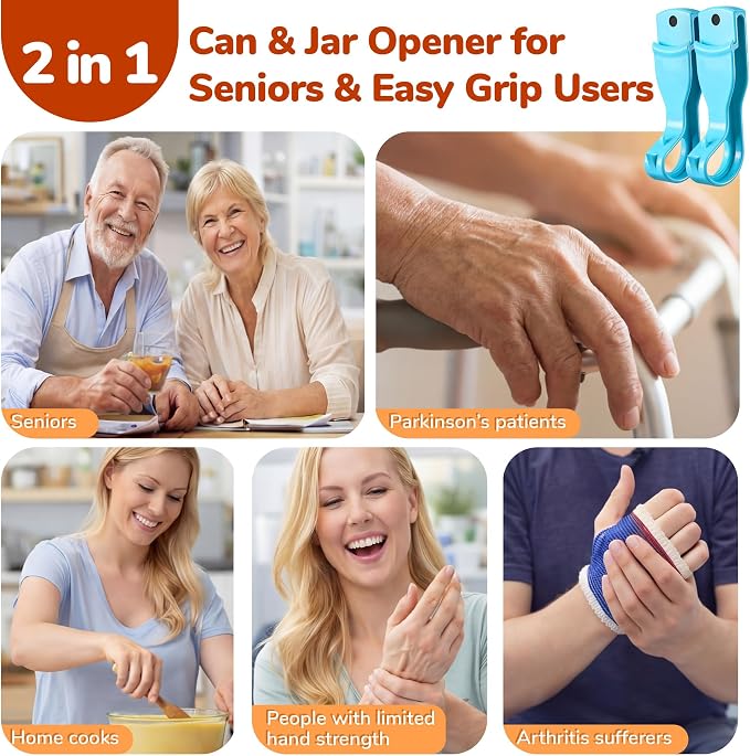 2 Pack 2-IN-1 Ring Pull Can Opener and Canning Jar Opener - Image 2