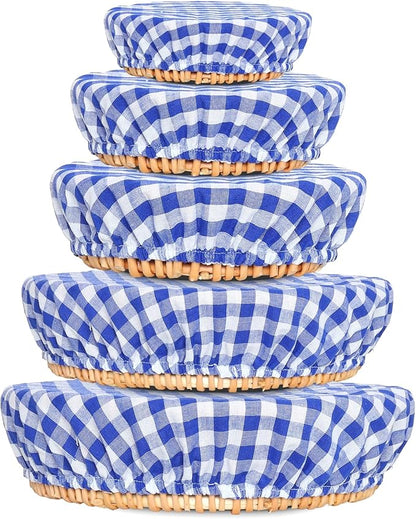 Reusable Bowl Covers, 5 Size Stretch Cloth Bowl Covers by Unknown