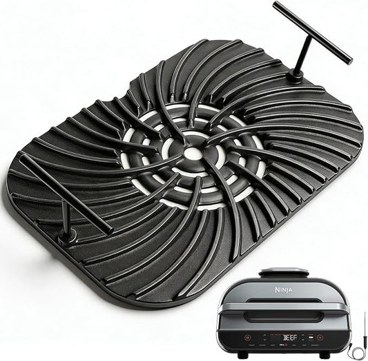Grill Grate for Ninja Foodi FG551 Grill Accessories, Cast Iron Griddle Plate by WEBROIL