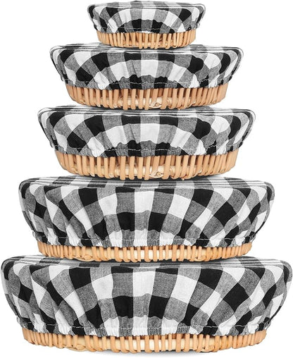 Reusable Bowl Covers, 5 Size Stretch Cloth Bowl Covers by Unknown