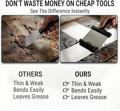 Grill Scraper, Stainless Steel Food Scraper - Image 3