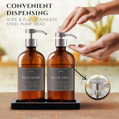 Glass Soap Dispenser Set of 2 - Image 4