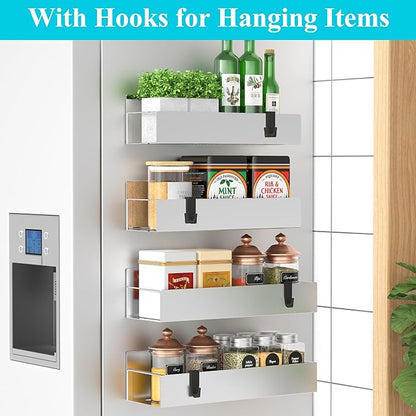 HuggieGems 4 Pack Magnetic Spice Storage Rack Organizer - Image 2