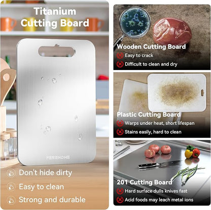 Titanium Cutting Board for Kitchen, Cutting Board Double Sided Food Grade - Image 2