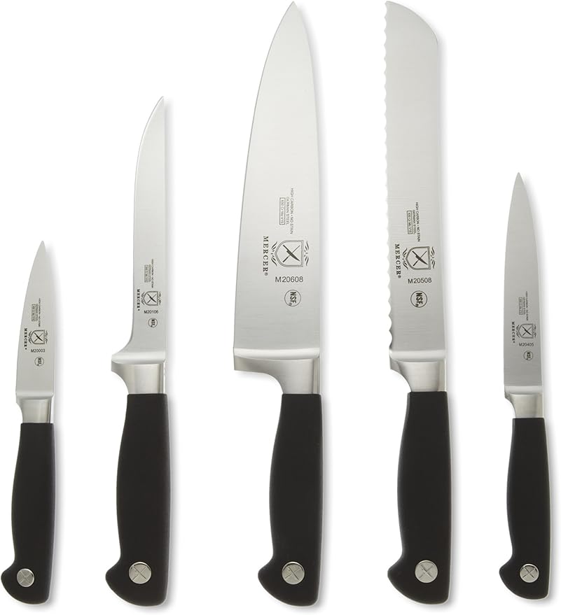 Mercer Culinary M20000 Genesis 6-Piece Forged Knife Block Set, Tempered Glass - Image 3