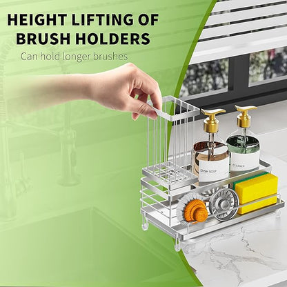 Cisily Stainless Steel Kitchen Sink Caddy Organizer, Sponge Holder - Image 4