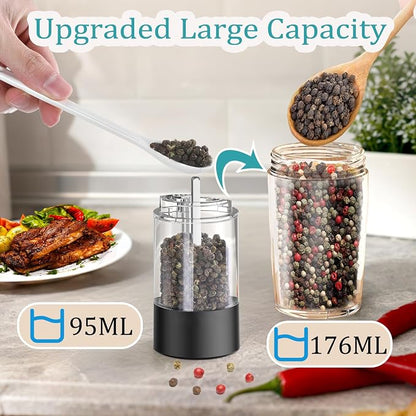 Gravity Electric Salt and Pepper Grinder Set, Automatic Salt Pepper Mill Grinder - Image 6