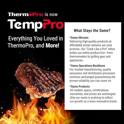 TempPro TP826 500FT Wireless Meat Thermometer, Dual Meat Probe Cooking - Image 9