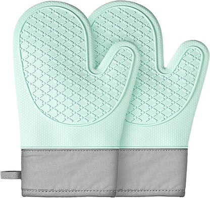 Silicone Oven Mitts, Waterproof Non Slip Grip Oven Gloves by Unknown