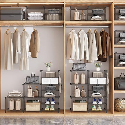 AWTATOS Closet Organizer 8 Cube Storage Shelves Clothes Organizers Stackable - Image 5