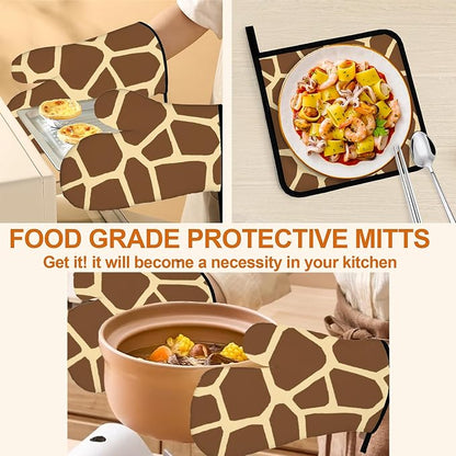 Giraffe Oven Mitts with Matching Potholders - Image 5
