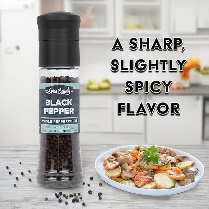 Spice Bounty Pink Himalayan Salt 12.9 oz and Whole Black Pepper 5.8 oz Grinder - Image 8