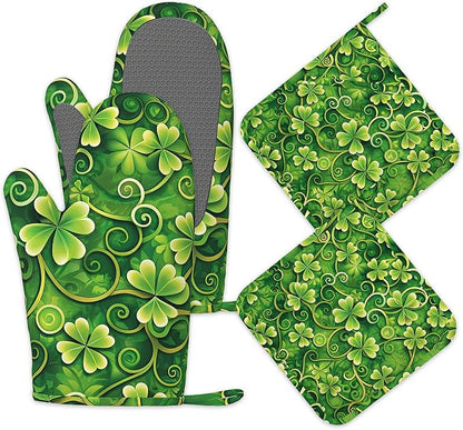 Oven Mitts and Pot Holders St. Patrick Day Silicone Kitchen Accessories Set of by Unknown