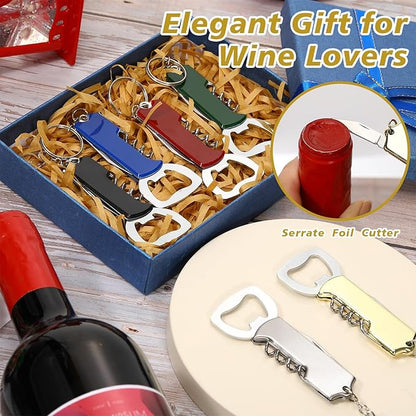 Ziliny 24 Pcs Bottle Opener Keychain Bulk Wine Bottle Beer Opener Keychain - Image 4