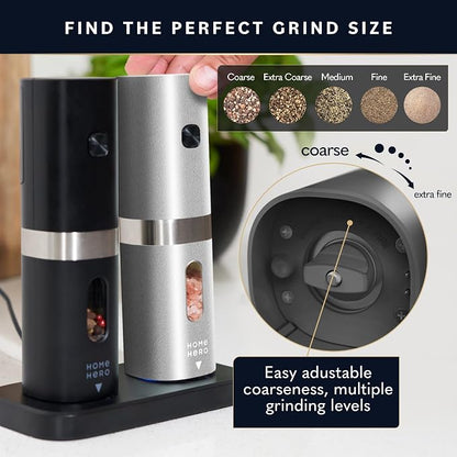 Home Hero Electric Salt and Pepper Grinder Set - Image 3