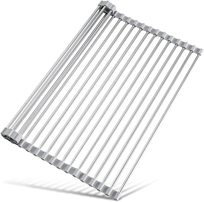 Tomorotec 21" x 15.5" Roll Up Dish Drying Rack Over Sink Drying Rack Sink Cover by Tomorotec