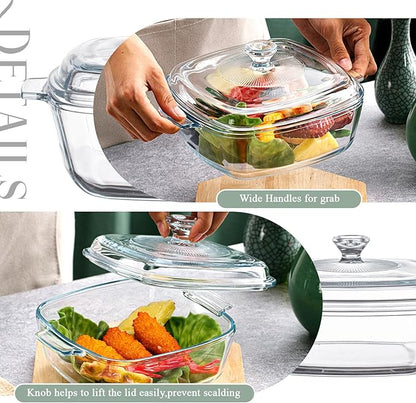 Maxcheck 2 Pieces Glass Casserole Dish - Image 3