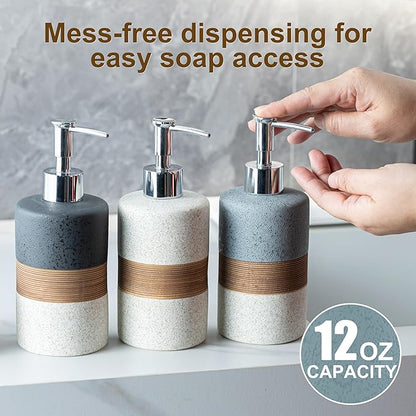 Ceramic Dish Soap Dispensers Set, Shower Soap Dispenser - Image 8