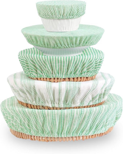 Reusable Bowl Covers, 5 Size Stretch Cloth Bowl Covers by Unknown