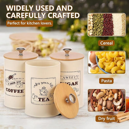 3 Pack Coffee Tea Sugar Container Set - Image 6