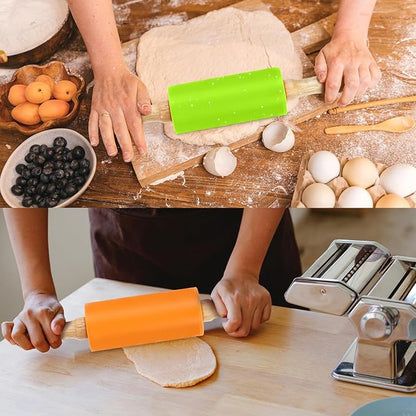 4 Pack Mini Rolling Pin for Kids, 9 Inch Wooden Handle Rolling Pin Non-Stick - Image 7