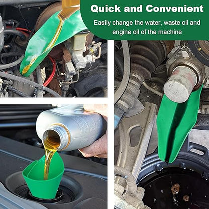 Reused Flexible Foldable Oil Funnel, Available in Green - Image 3