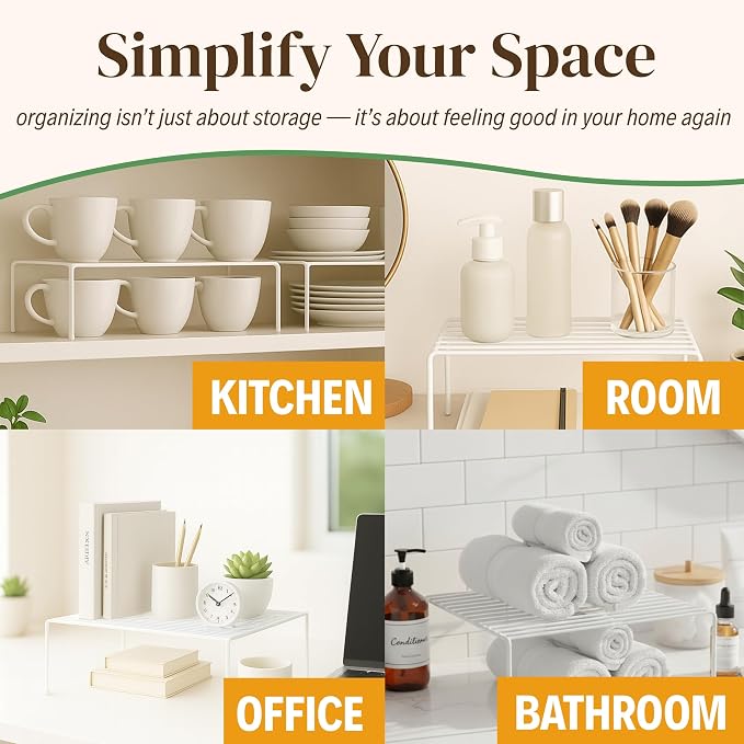 Evelots Kitchen Cabinet Wire Shelf Organizer/Rack - Image 6