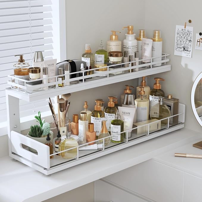 Under Sink Organizer Upgrade To Professional Rails, 2-Tier Dual Pull Out - Image 9