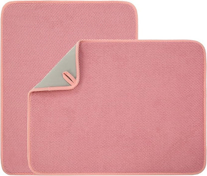 2 Pack Microfiber Dish Drying Mat by VESHE