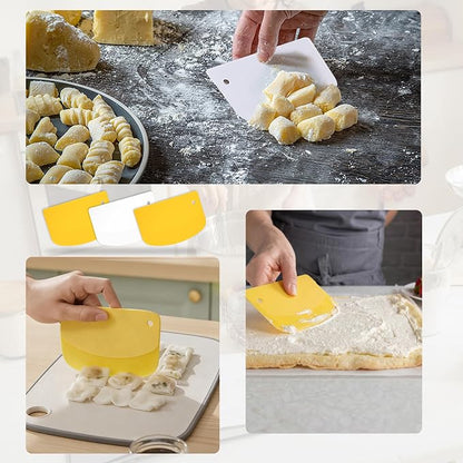 5 Pcs Bench Scraper, Bench Scraper Kitchen 2 Pcs Stainless Steel Dough Scraper - Image 6