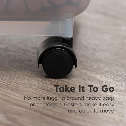 IRIS USA Airtight Dog Food Storage Container, WeatherPro, Removable Wheels - Image 9
