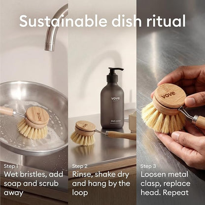 Vove Bamboo Dish Brush, FSC-Certified - Image 8