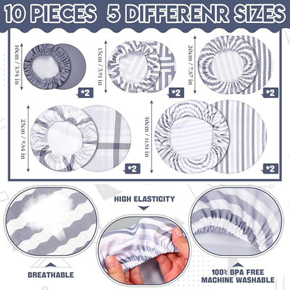 10 Pack Cloth Bowl Covers for Bread Rising - Image 6