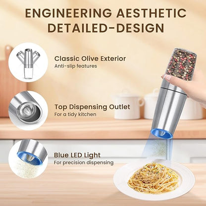 Gravity Electric Salt And Pepper Grinder, Automatic Salt And Pepper Grinder - Image 4