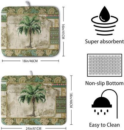 Palm Tree Kitchen Dish Drying Mat - Image 2
