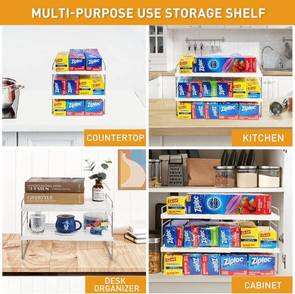 2 Pack Pantry Organization and Storage, Expandable Foil and Plastic Wrap - Image 8