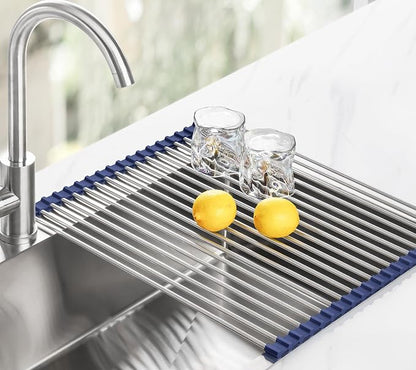 Tomorotec 21" x 15.5" Roll Up Dish Drying Rack Over Sink Drying Rack Sink Cover - Image 8