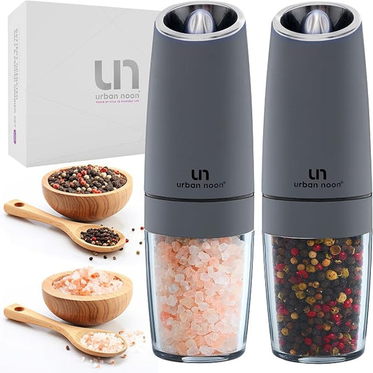Urban Noon Gravity Salt and Pepper Grinder Set by urbannoon