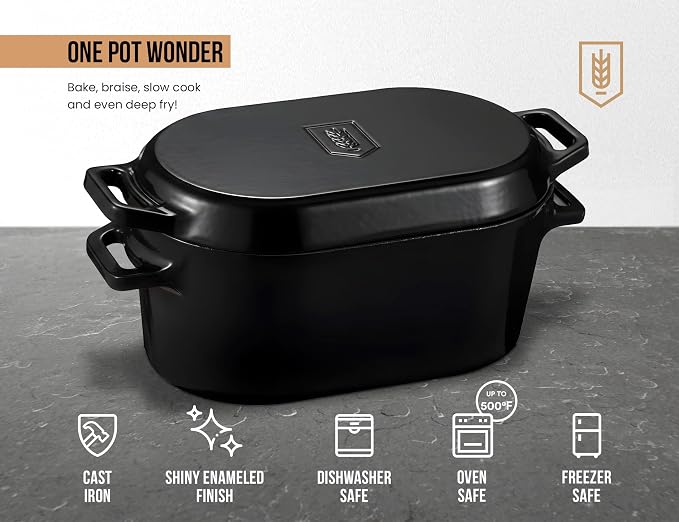 Kook Dutch Oven, For Sourdough Baking, Dual Handles, Enameled Cast Iron - Image 5