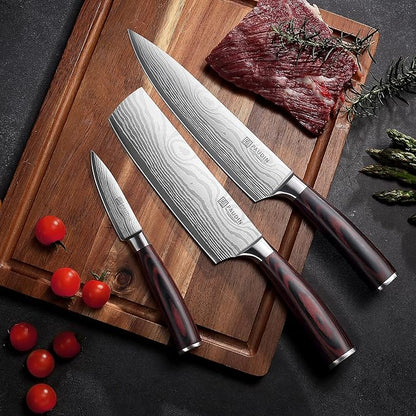 PAUDIN Kitchen Knife Set, 3 Piece High Carbon Stainless Steel Professional Chef - Image 6