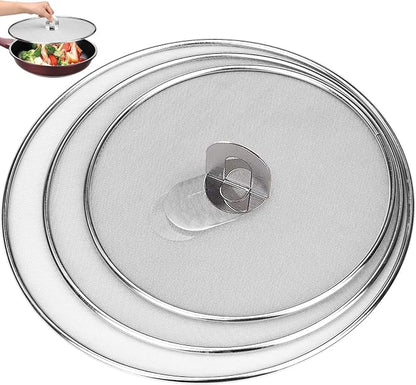 3 Pack Splatter Screen for Frying Pan 13" 11.5" 9.8" Stainless Steel Grease - Image 9