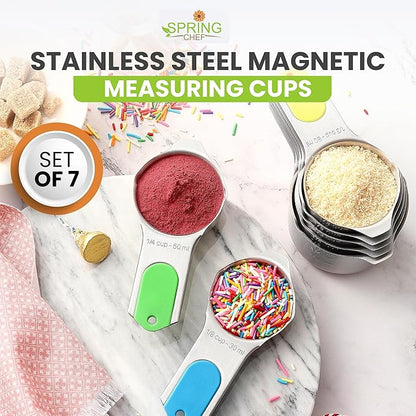 Spring Chef Magnetic Stainless Steel Measuring Cups, Kitchen Tools - Image 2