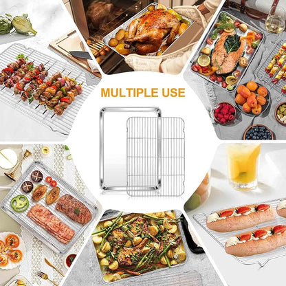 Homikit Baking Sheet with Rack, Big Bacon Baking Tray with Cooling Rack - Image 6