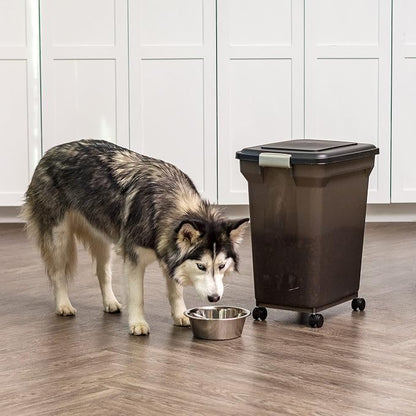 IRIS USA Airtight Dog Food Storage Container, WeatherPro, Removable Wheels - Image 6