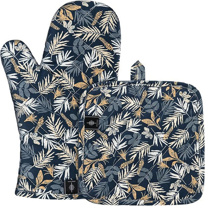 BONTHEE Oven Gloves Heat Resistant Potholder Set Oven Gloves by BONTHEE