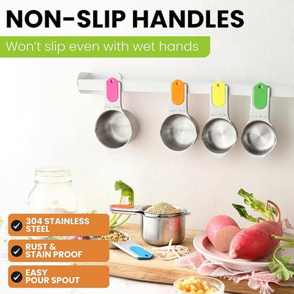 Spring Chef Magnetic Stainless Steel Measuring Cups, Kitchen Tools - Image 6