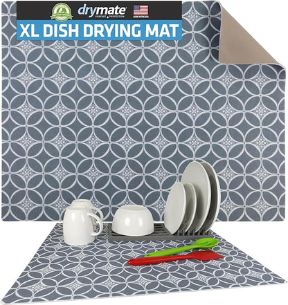 Drymate Jumbo XL Dish Drying Mat, Low-Profile, Super Absorbent, Quick Dry Fabric by Drymate