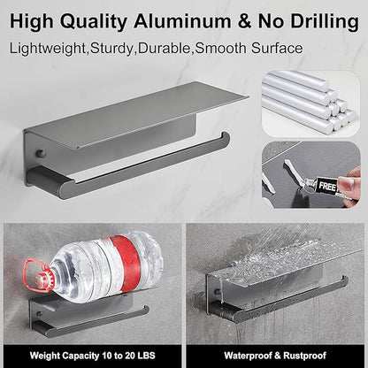 DUFU Paper Towel Holder with Shelf - Image 2