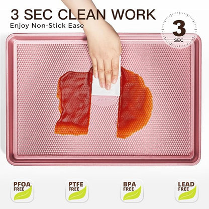 HONGBAKE Baking Sheet Pan Set, Cookie Sheets - Image 6